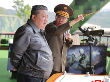In this photo provided by the North Korean government, North Korean leader Kim Jong Un, ce