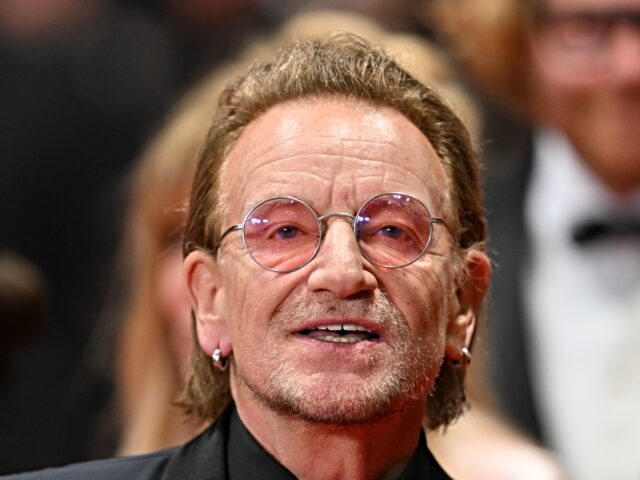 CANNES, FRANCE - MAY 16: Irish singer-Songwriter and executive producer Bono arrives for t